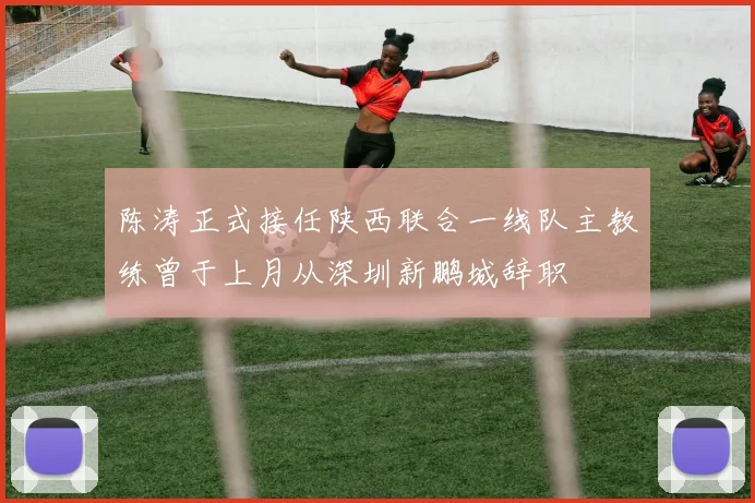 陈涛正式接任陕西联合一线队主教练曾于上月从深圳新鹏城辞职